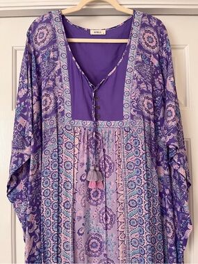 Spell Sannah Maxi Caftan/Gown, size M, Lavender